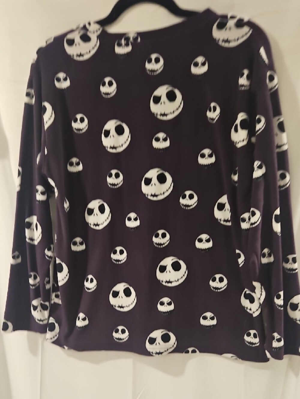 Disney Purple 'Nightmare Before Coffee' Kids Long-Sleeve Pajama Top - Picture 3 of 3